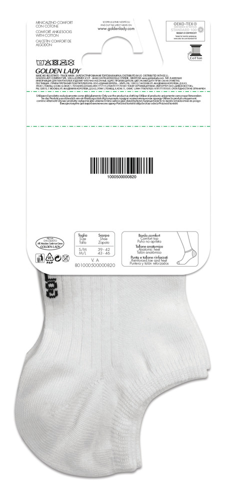 Minicalze Uomo Comfort M/ L Bianco Conf Da 2 Golden Lady - Foto 2