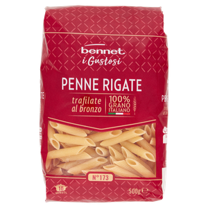 Pasta Penne Rigate N.173 Trafilate Al Bronzo Di Grano Duro Bennet I Gustosi - Foto 1