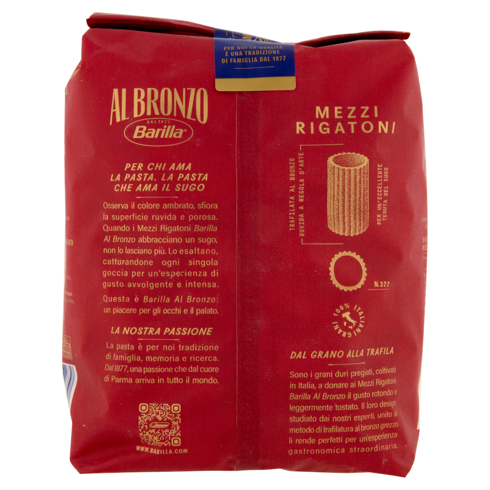 Pasta Mezzi Rigatoni N.322 Al Bronzo Barilla - Foto 3