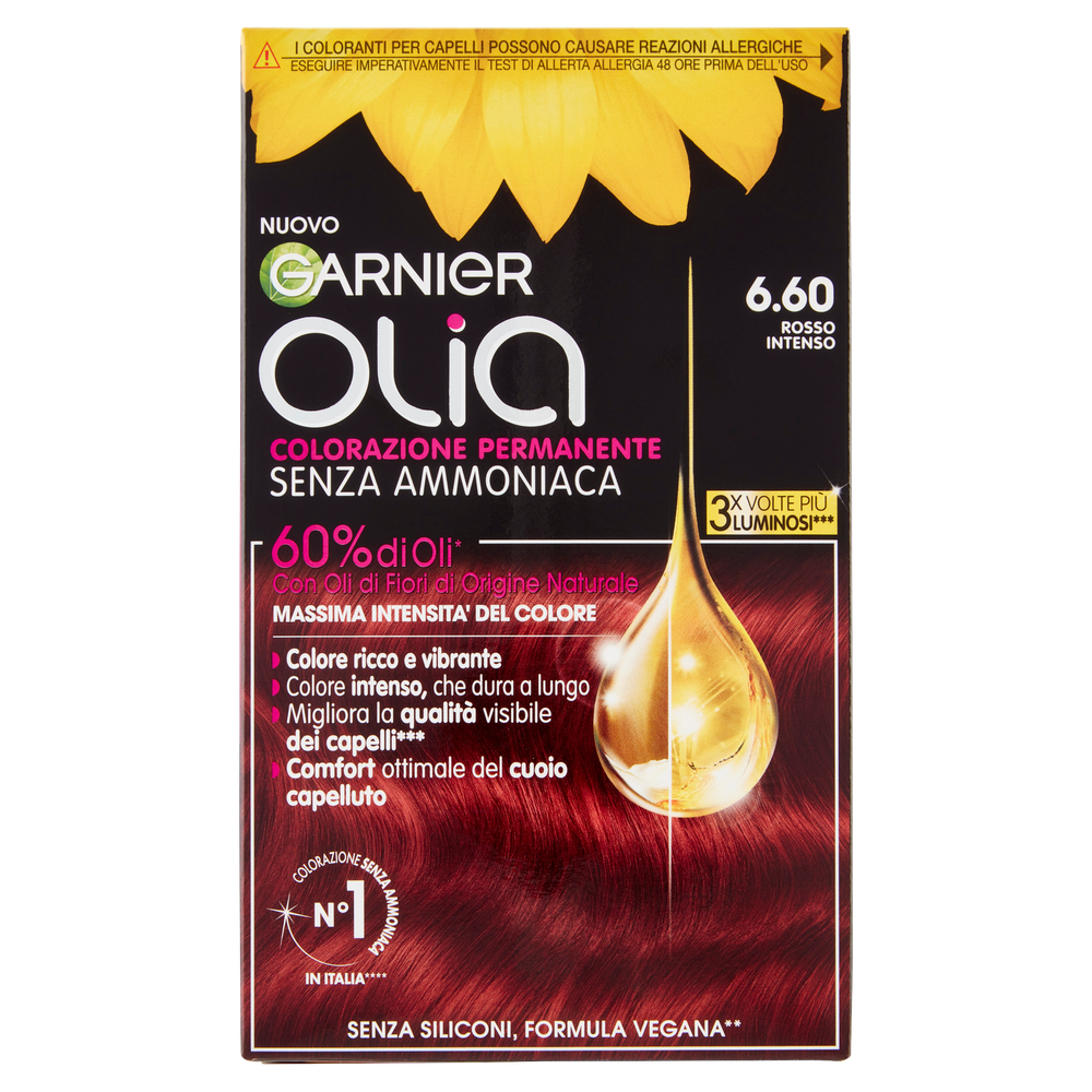 Colorazione Capelli Olia 6.60 Rosso Intenso - Foto 1