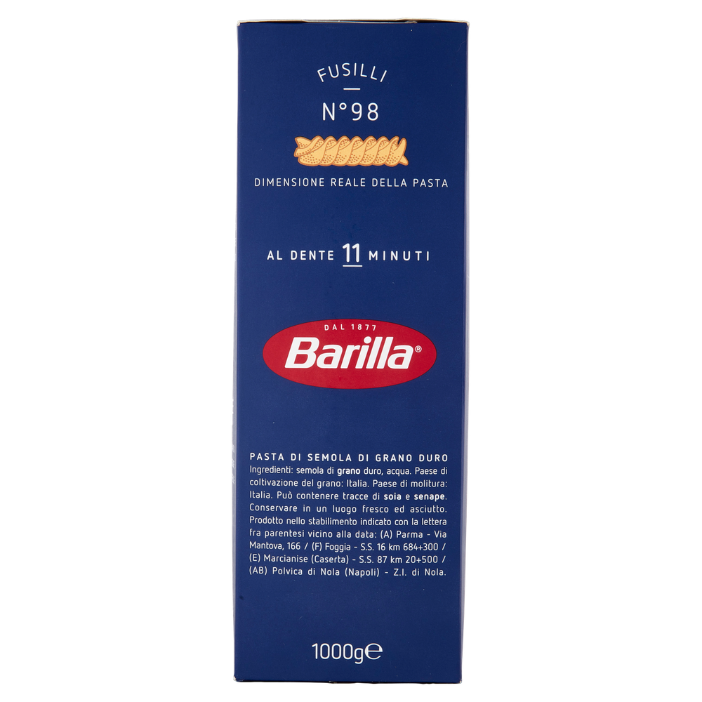 Pasta Fusilli N.98 100% Grano Italiano Barilla - Foto 2