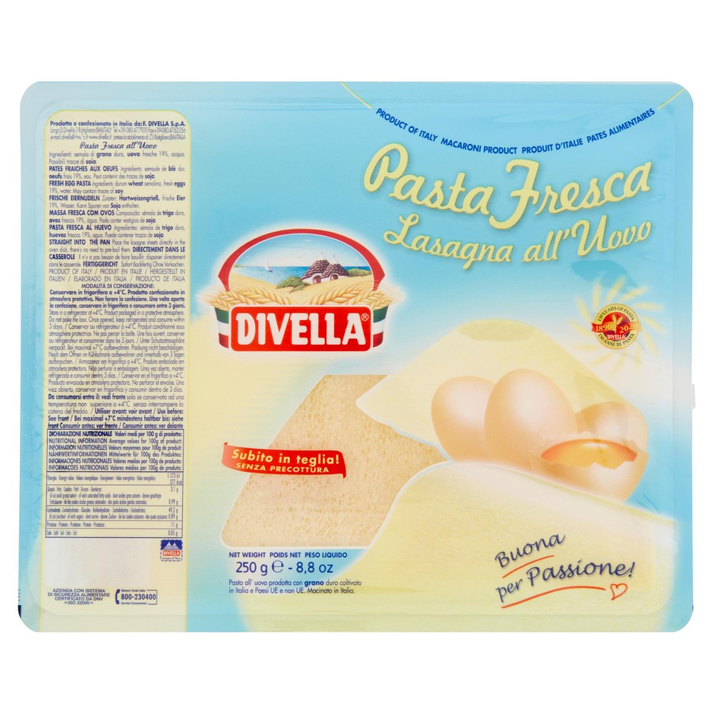Lasagne All'uovo Divella