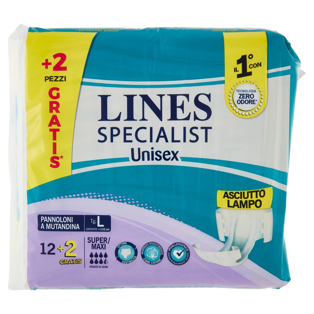 23+2 Pannoloni Per Incontinenza A Mutandina Tg L Lines Specialist - Foto 1