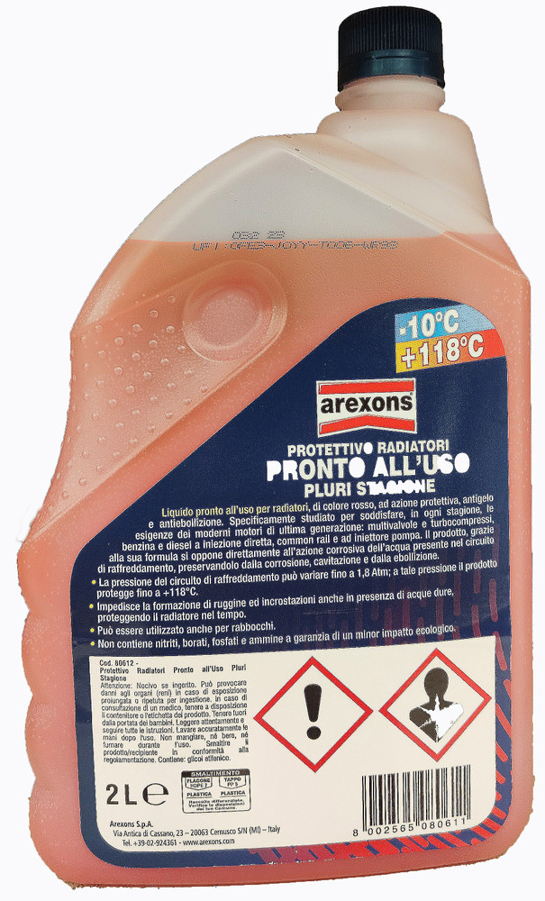 Liquido Protettivo Radiatori Rosso -20° 2l Arexons - Foto 2