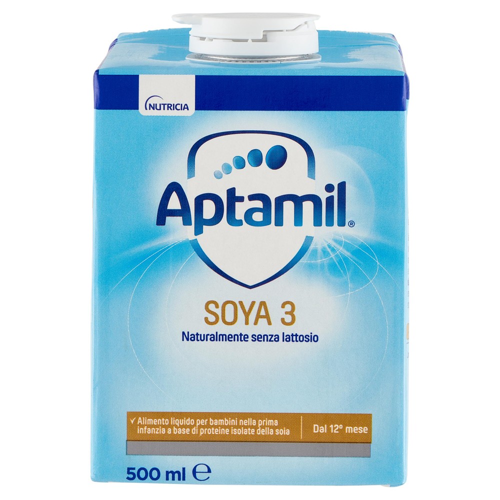 Latte Di Crescita 3 No Lattosio Vegetale Soia Liquido Aptamil - Foto 1