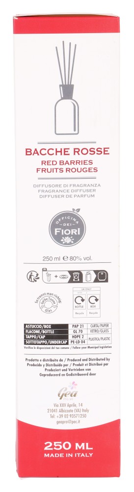 Diffusore Ambiente Bacche Rossi 250 Ml Officina Dei Fiori - Foto 3