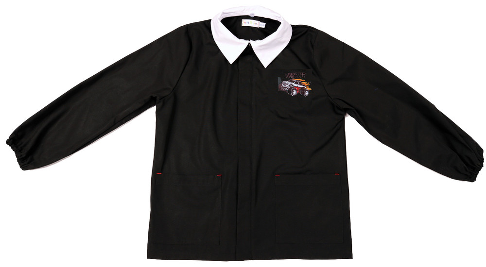 Casacca Scuola Bambino 11 Anni Nero Ricamo Monster - Foto 1
