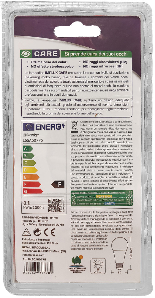 2 Lampadine A Led A Goccia 75we27 Luce Fredda Implux - Foto 2