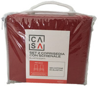 Coprisedia Con Schienale Tinta Unita Bordeaux Conf Da 2 Casa Coprisedia Con Schienale Tinta Unita Bordeaux Conf Da 2 Casa
