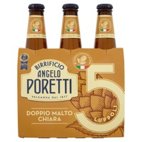 Birra Poretti Bock Chiara 5 Luppoli 3 Bottiglie Da Cl . 33 Birra Poretti Bock Chiara 5 Luppoli 3 Bottiglie Da Cl . 33