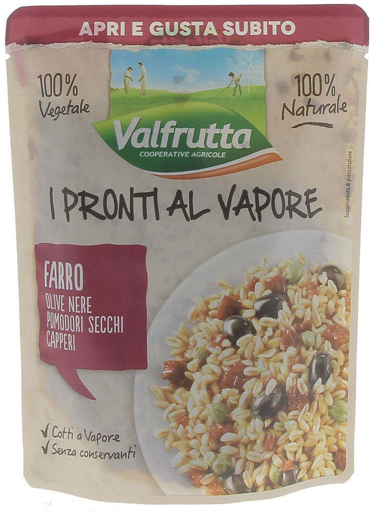 Farro Mediterraneo Con Olive Nere, Pomodori Secchi E Capperi Valfrutta - Foto 1