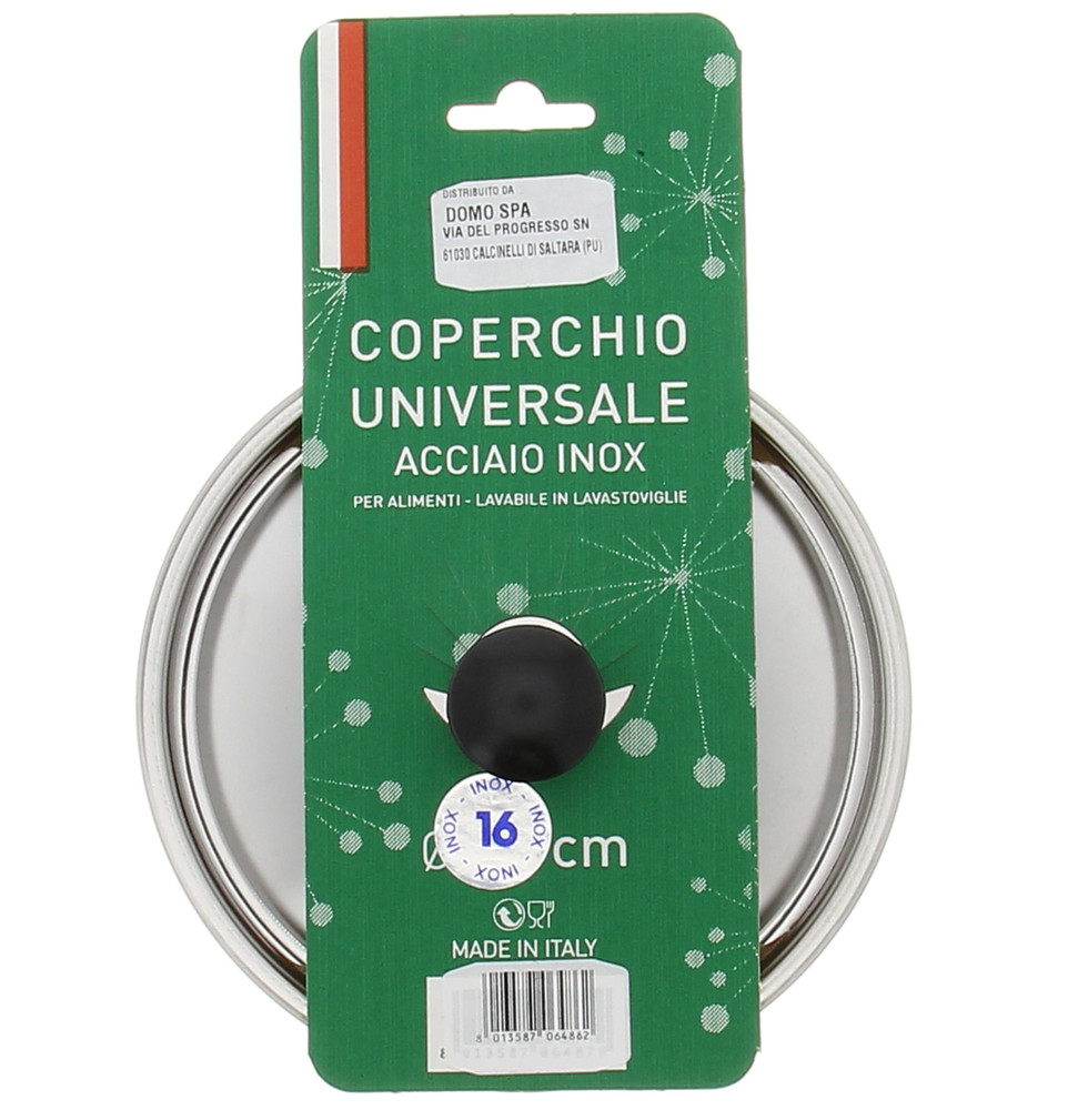 Coperchio Metallo Inox Cm.16 - Foto 1