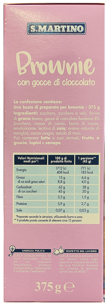 Preparato Per Brownie Con Gocce Cioccolato S.Martino - Foto 2