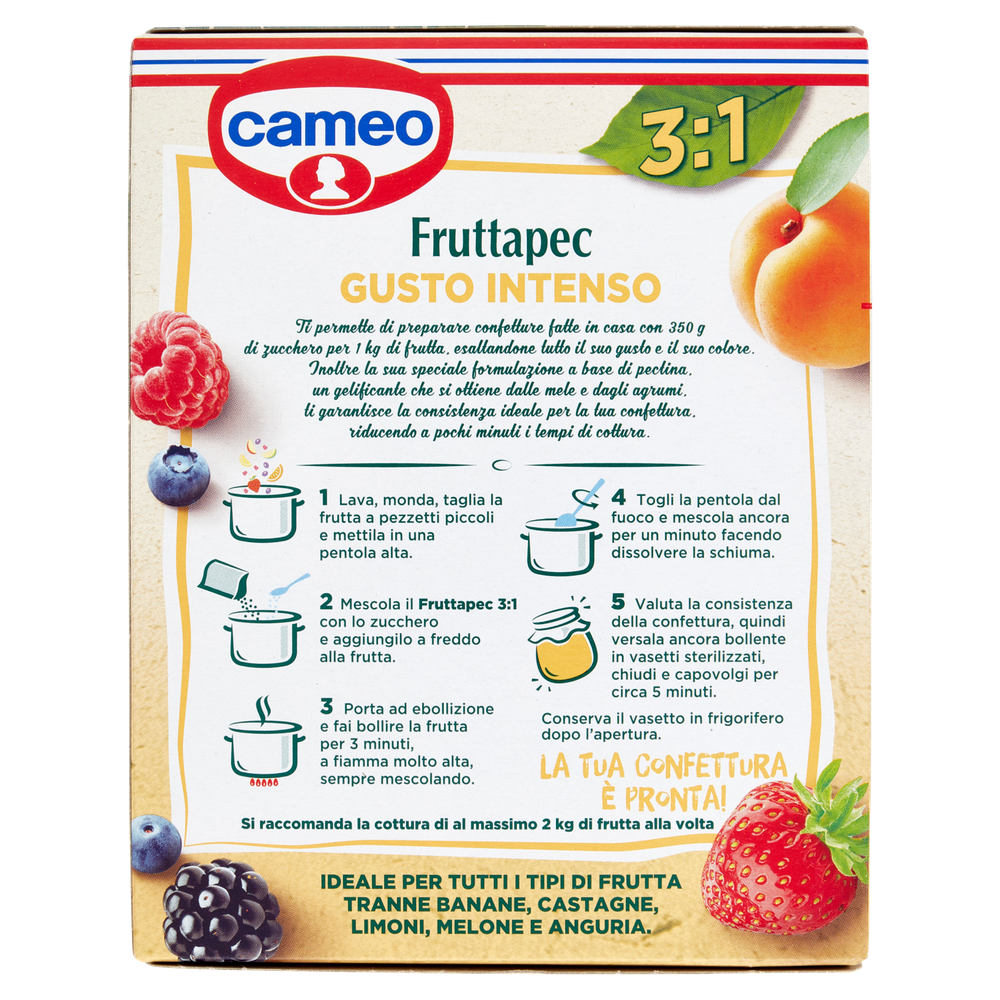 Preparato Per Confetture Fruttapec 3:1 Gusto Intenso 2x25g Cameo - Foto 3