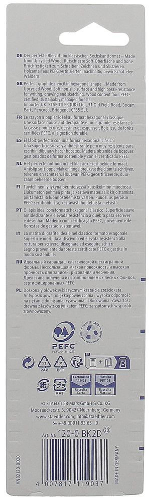 Matite Grafite Esagonali Noris 0-2b Staedtler - Foto 2