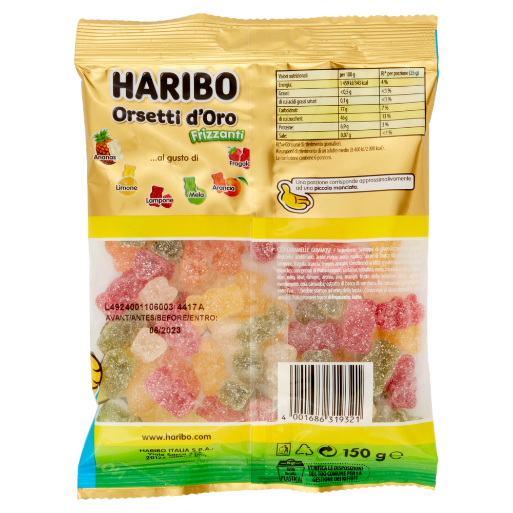 Caramelle Gommose Orsetti D'oro Frizzanti Haribo - Foto 3