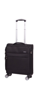 Trolley In Poliestere Nero 55hx40x20, 4 Ruote Doppie Piroettanti - Foto 1