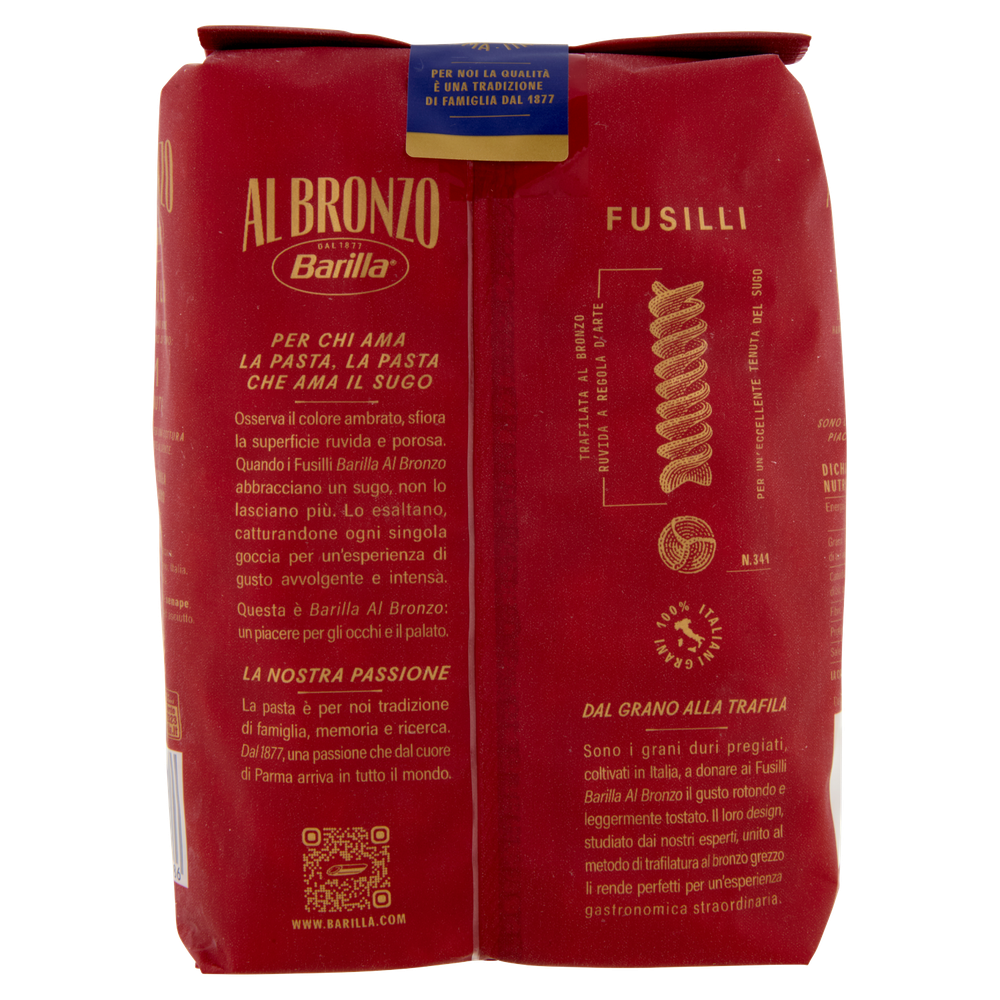 Pasta Fusilli N.341 Al Bronzo Barilla - Foto 3