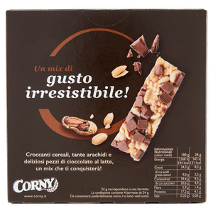 Barrette Arachidi E Cioccolato Al Latte Corny Nuts, Gr.24x4