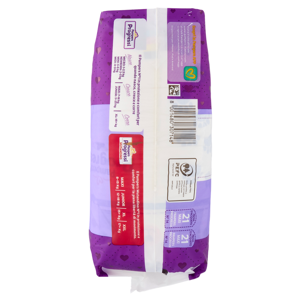 42 Pannolini Progressi Taglia 4 Maxi Pampers - Foto 2