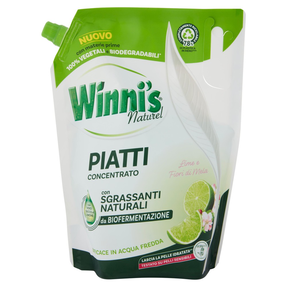Detergente Piatti Lime E Fiori Mela Ecoricarica Winni's - Foto 1