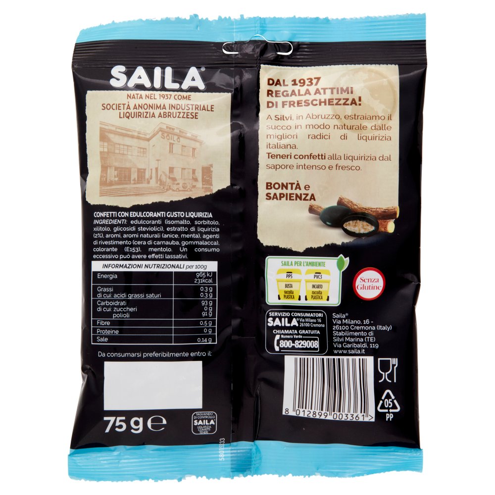 Caramelle Alla Liquirizia 100% Italiana Senza Zucchero Saila - Foto 3