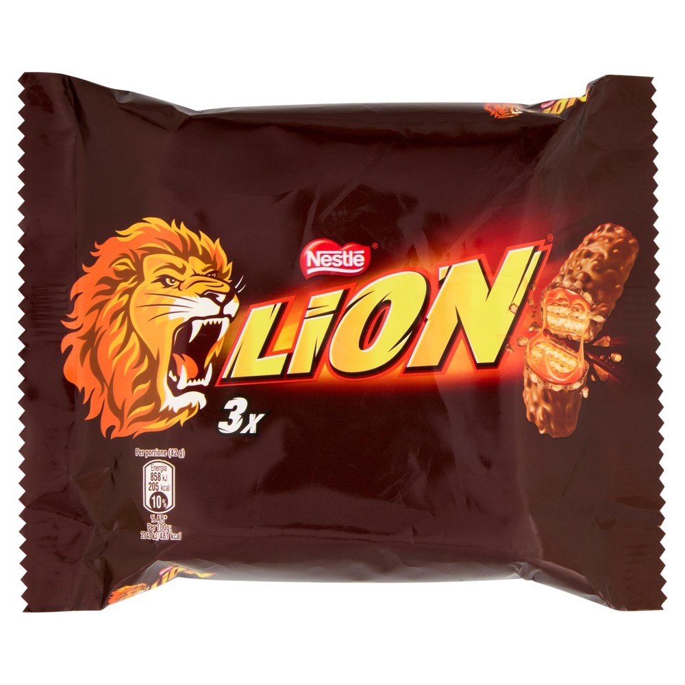 Wafer Con Caramello E Cereali Ricoperto Al Cioccolato Latte 3x42g Lion - Foto 1