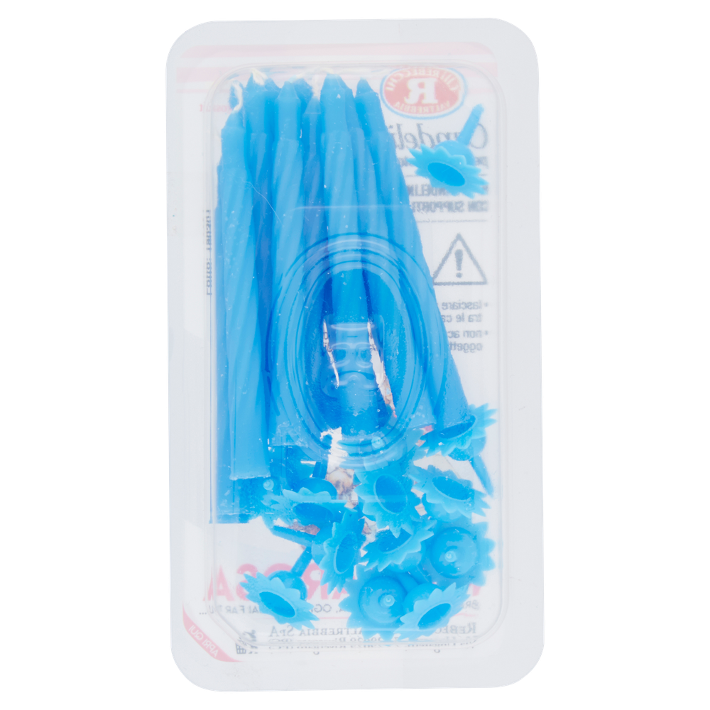Candeline Per Compleanno Color Azzurro Con Supporti Mariarosa - Foto 3