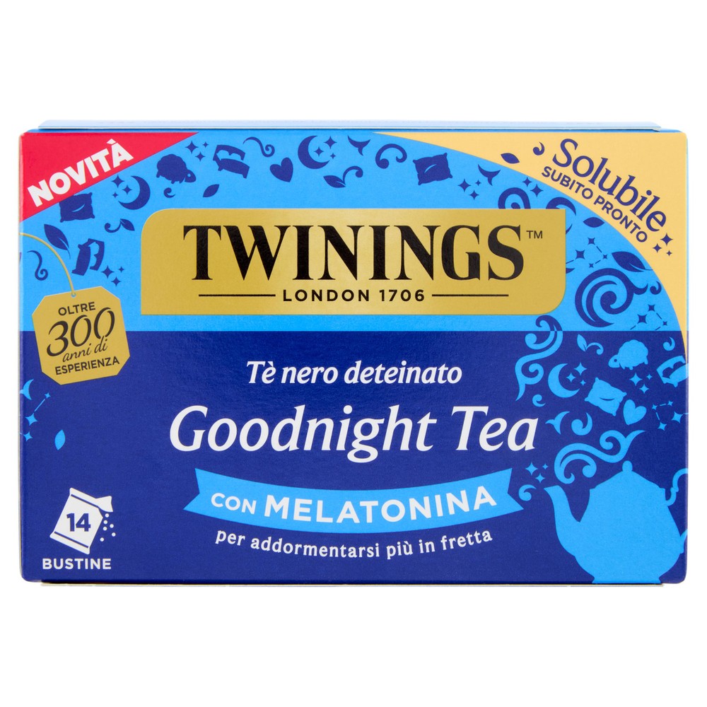 14 Bustine Te' Nero Solubile Deteinato Goodnight Tea Twinings - Foto 1
