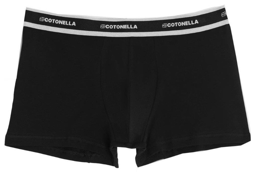 Boxer Uomo Vita Bassa Con Elastico Parlato Taglia 5 Nero Cotonella - Foto 1