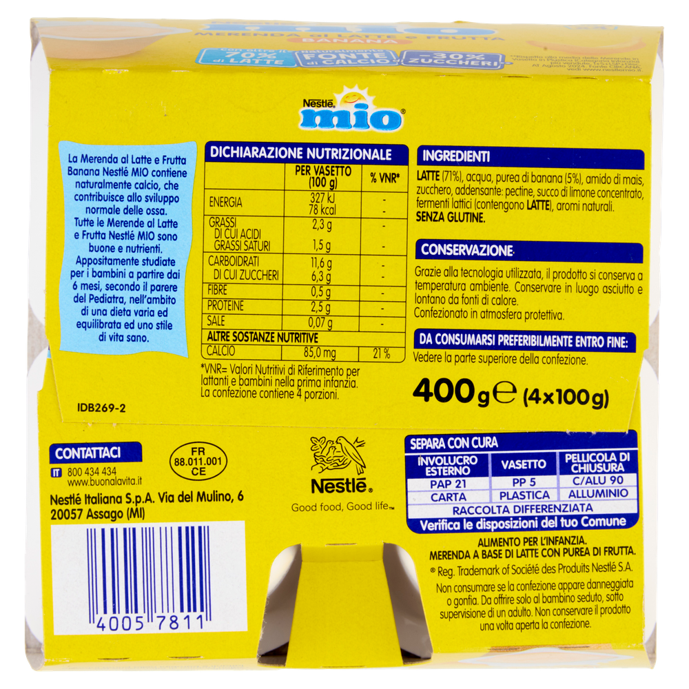 Merenda Al Latte Banana Nestle' Mio - Foto 3