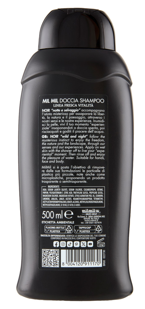 Doccia Shampoo Total Body Noir 500ml Mil Mil - Foto 3
