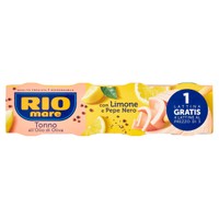 Tonno All ' olio Di Oliva Con Limone E Pepe Rio Mare 3 + 1 Da Gr . 60 Tonno All ' olio Di Oliva Con Limone E Pepe Rio Mare 3 + 1 Da Gr . 60