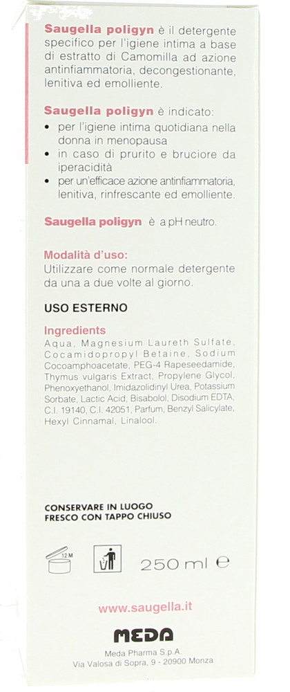 Detergente Intimo Poligyn Ph Neutro Saugella