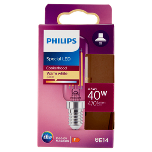 Lampadina Tubolare Cappa T25l 40w Attacco E14 Luce Calda Philips - Foto 1