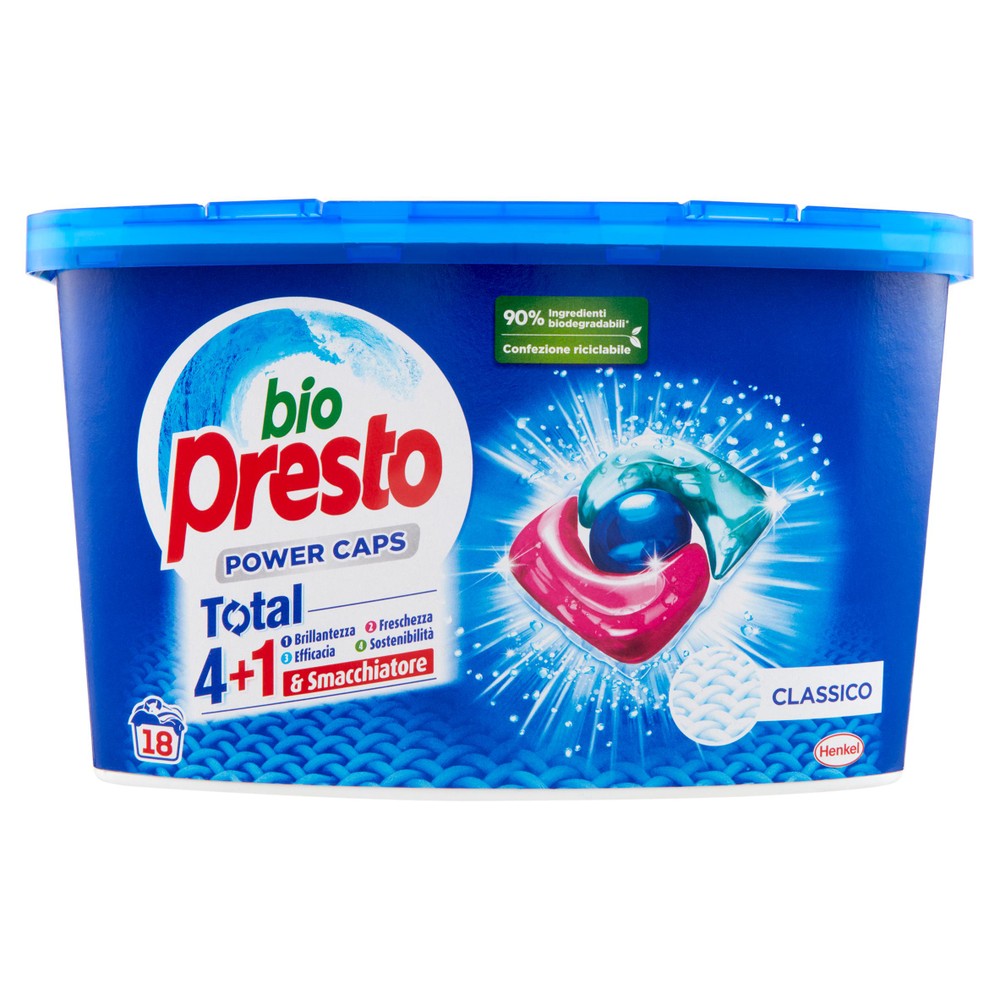 18 Caps Total 4 In 1 Per Lavatrice Bio Presto - Foto 1