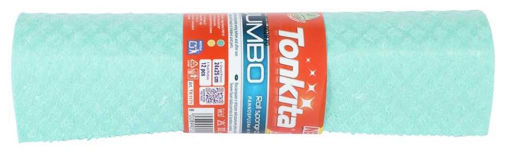 Panno Spugna A Strappo Jumbo Roll Pz.12 Colori Assortiti Tonkita - Foto 2