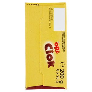 Biscotto Oro Ciok Con Tavoletta Di Cioccolato Fondente 8x25g Oro Saiwa - Foto 2