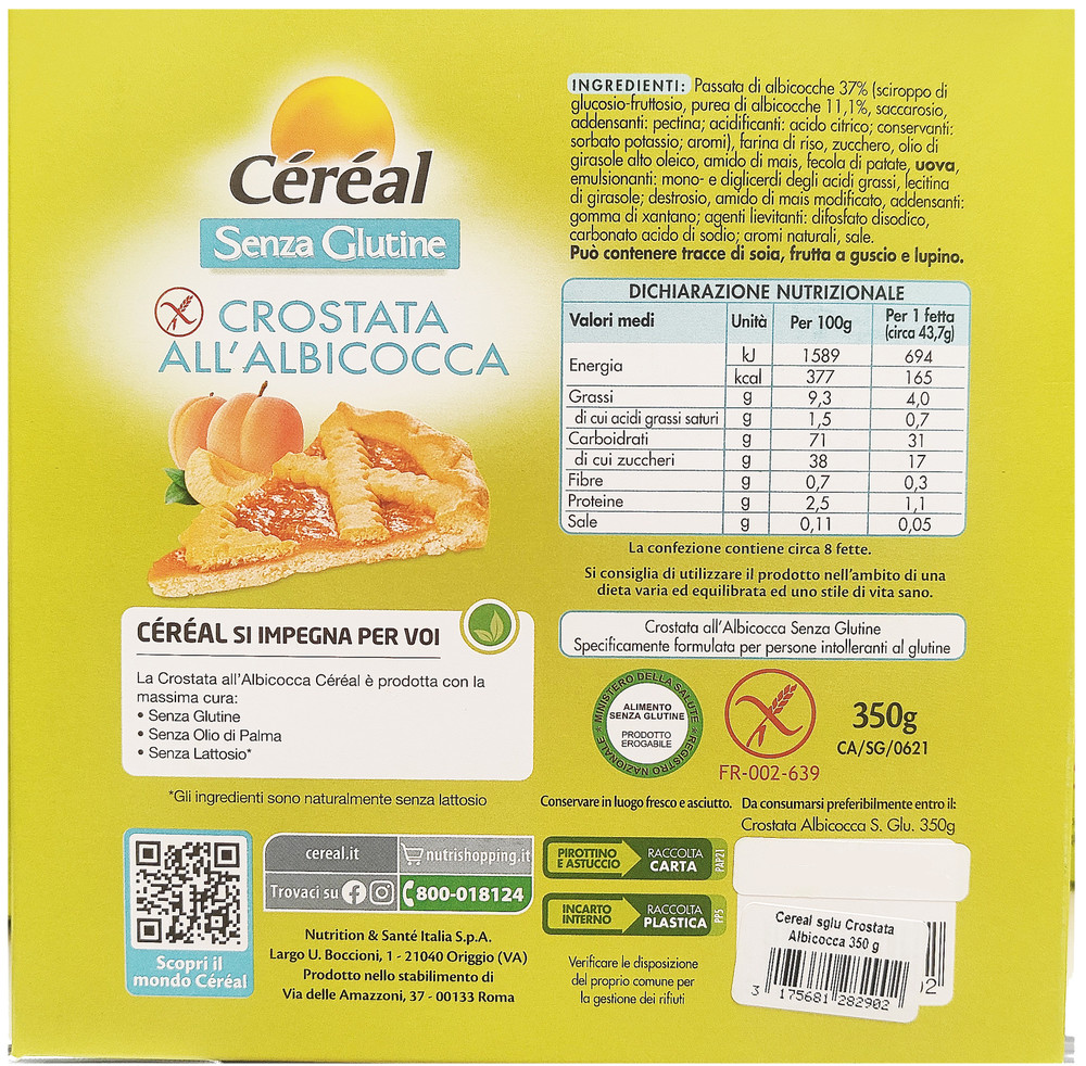 Crostata Albicocca Senza Glutine Cereal - Foto 2