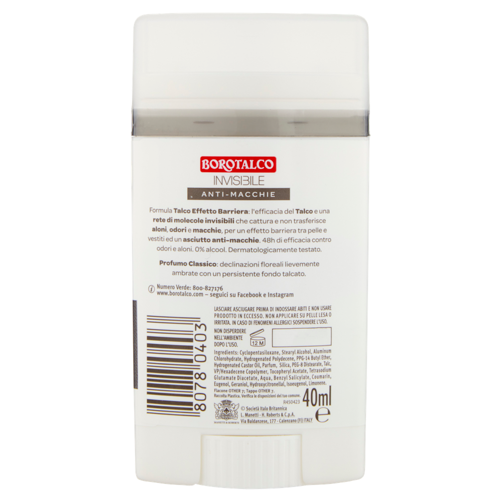 Borotalco Deodorante Stick Invisibile Grigio - Foto 3