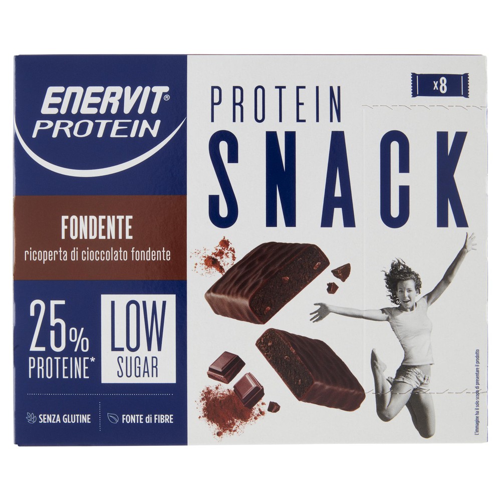 8 Snack Low Sugar Cioccolato Fondente Enervit Protein - Foto 1