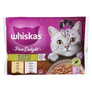 Cibo Umido Per Gatti Adulti Carne E Pesce Pure Delight Whiskas - Foto 1