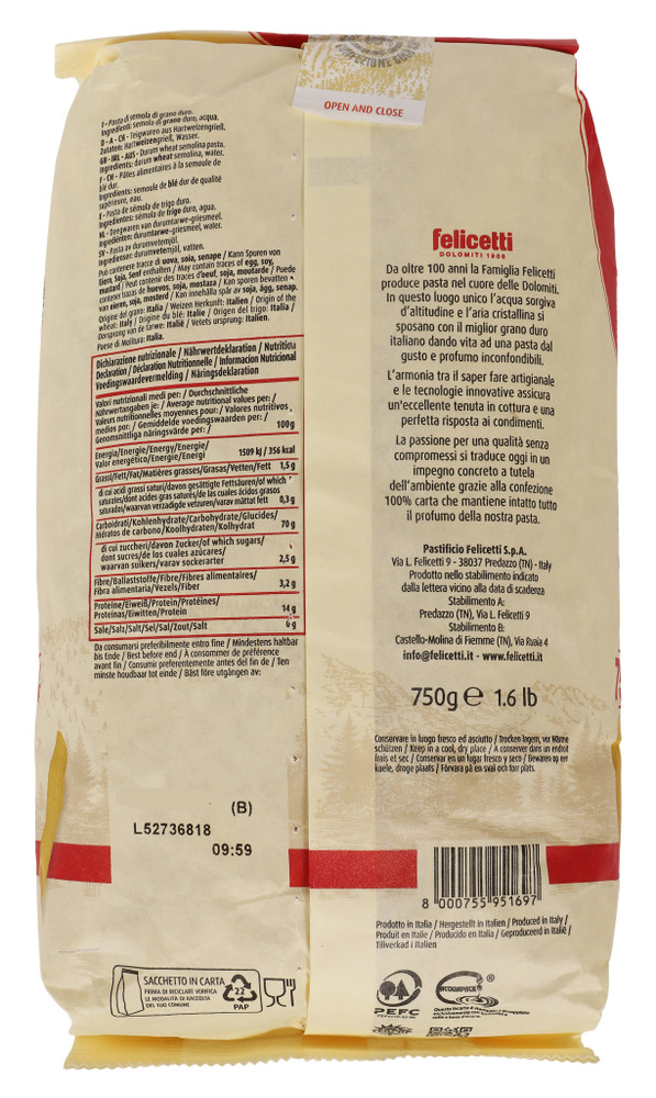 Penne Rigate 750 Gr Felicetti - Foto 3