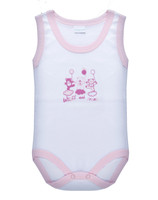 Body Neonata Spalla Larga 18/24 Bianco Bordo Rosa Intimami Body Neonata Spalla Larga 18/24 Bianco Bordo Rosa Intimami