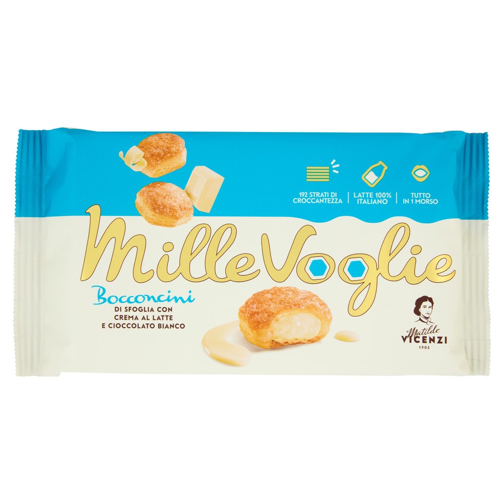 Bocconcini Di Sfoglia Millevoglie Crema Latte 12x8,3g Matilde Vicenzi - Foto 1