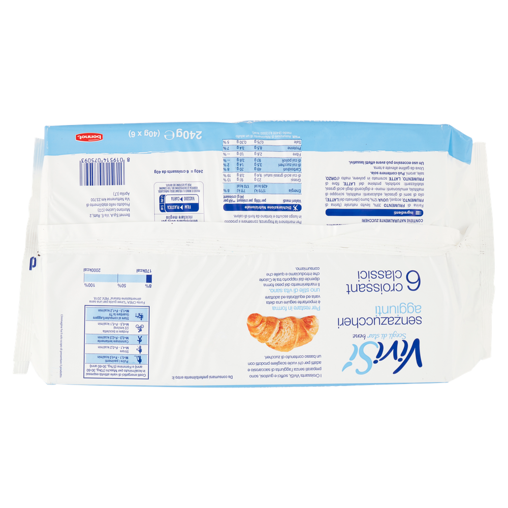 Croissant Classici Senza Zucchero 6x40g Bennet Vivisì - Foto 3