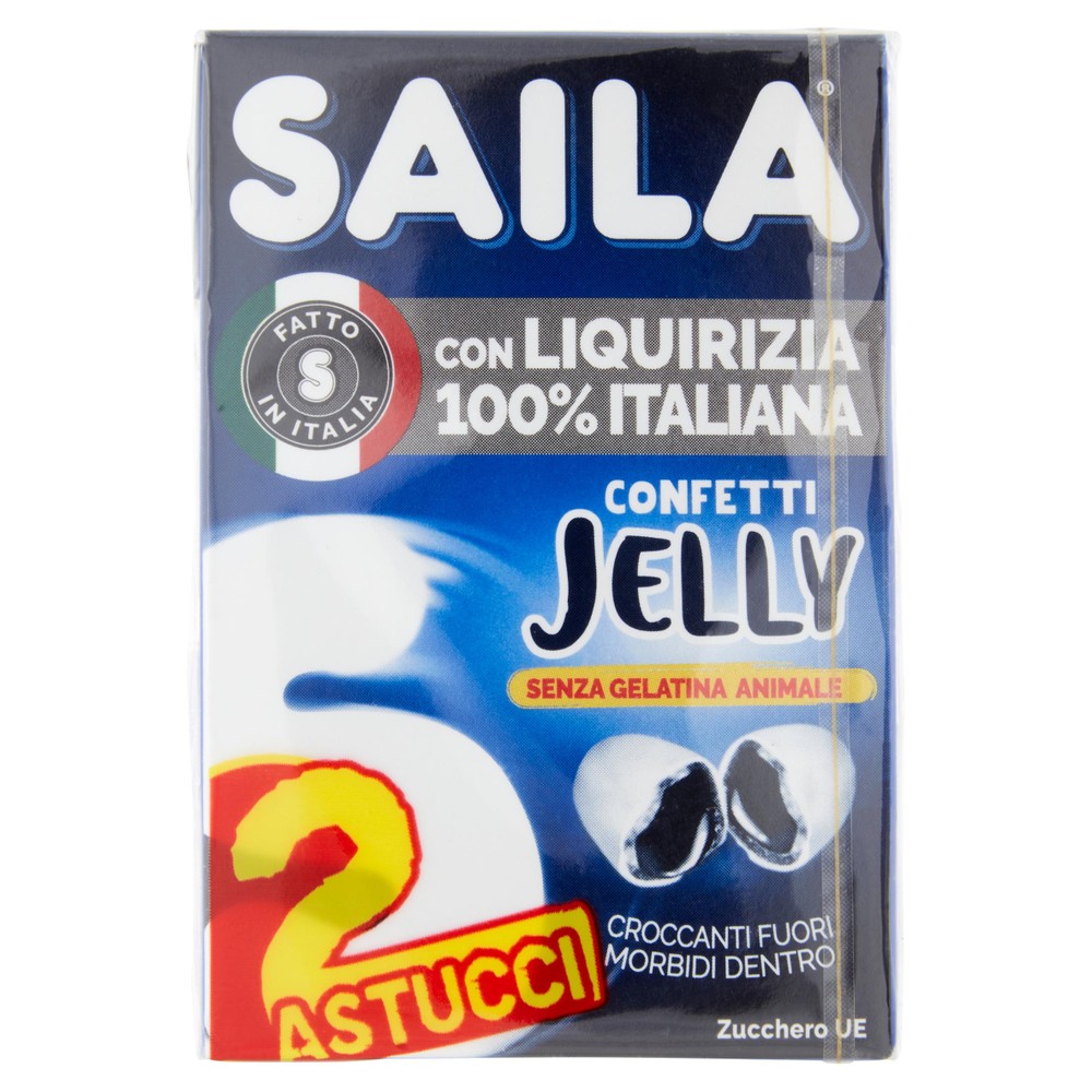 Caramelle Confetti Jelly Con Liquirizia 100% Italiana 2x40g Saila - Foto 1