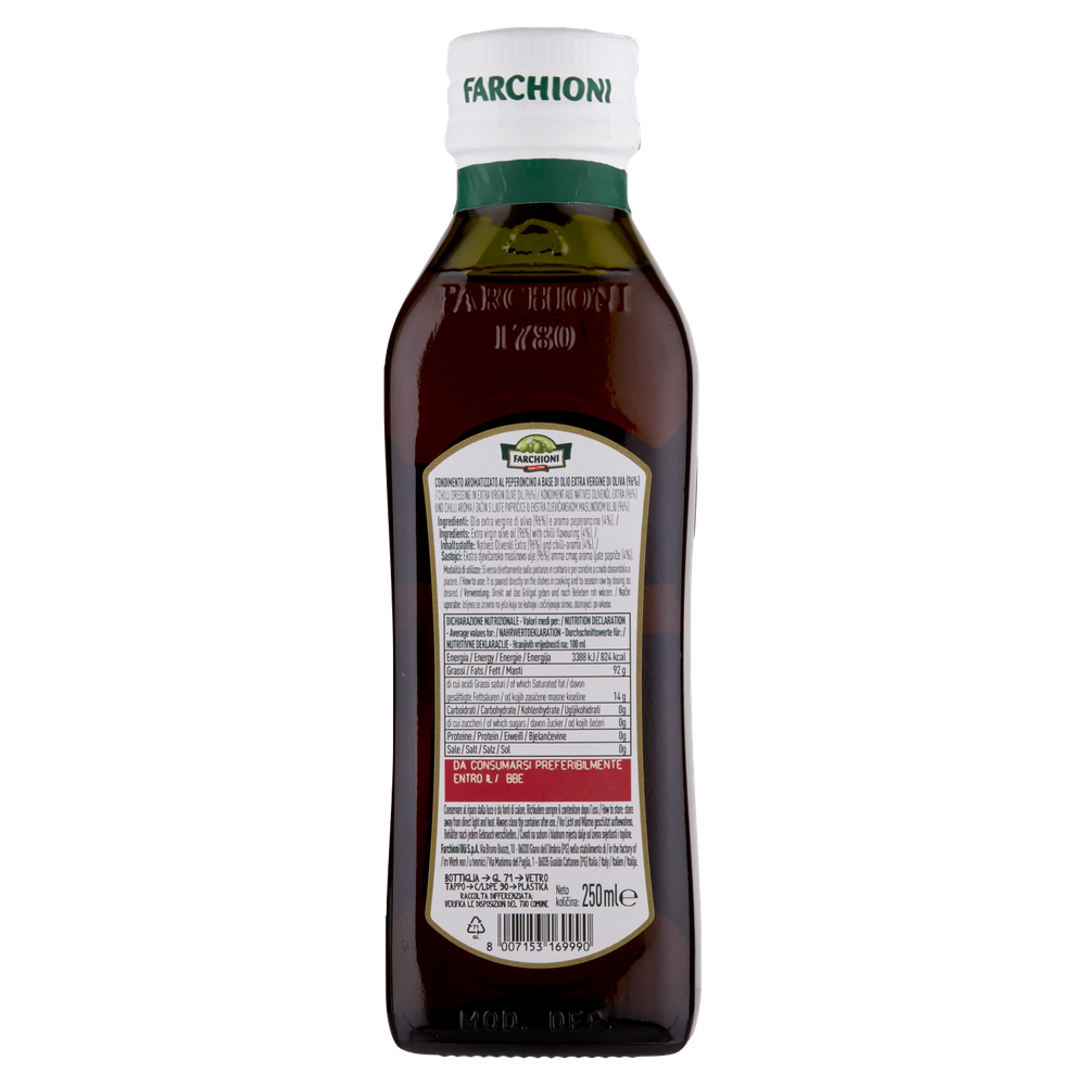 Condimento Al Peperoncino In Olio Extra Vergine Di Oliva Farchioni - Foto 3