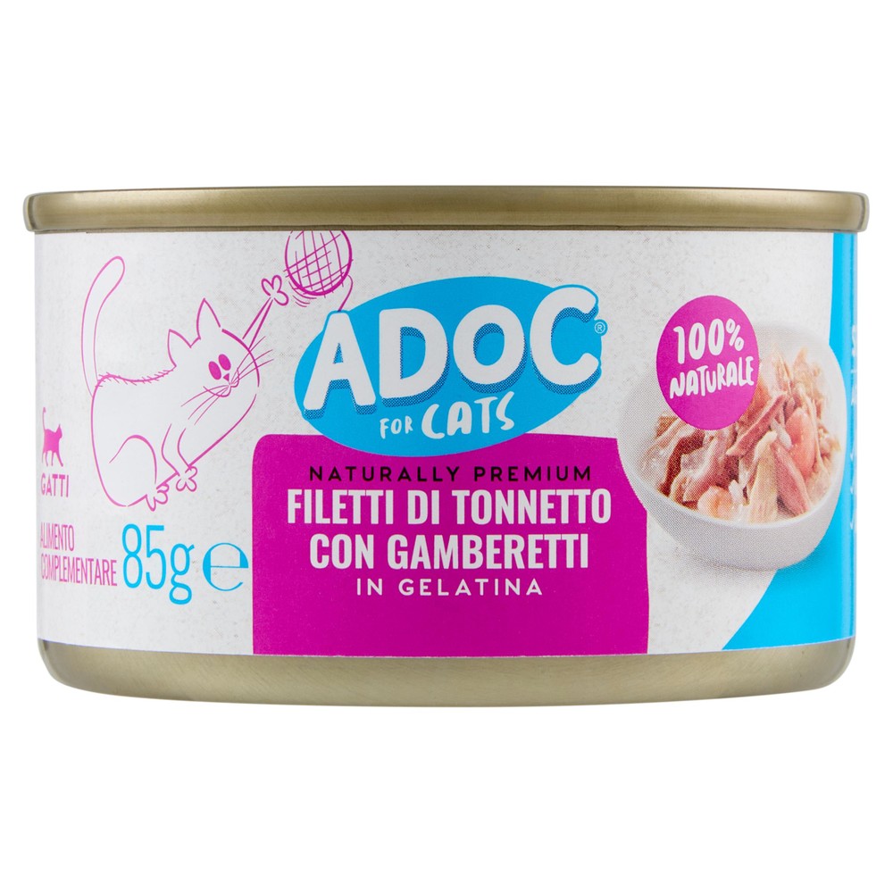 Alimento Umido Per Gatti Tonnetto Con Gamberetti Adoc - Foto 1