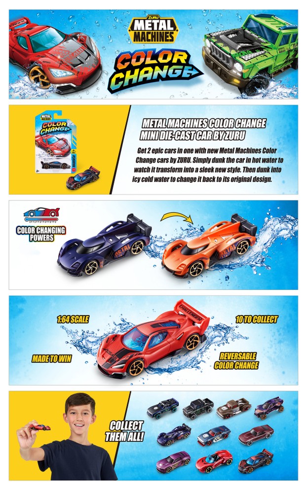 Metal Machine Veicolo Cambia Colore Assortiti - Foto 2